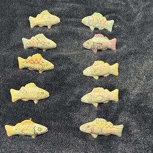 MacKenzie-Childs Yellow and Pink Fish Decor Collection